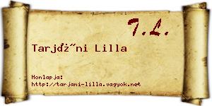 Tarjáni Lilla névjegykártya