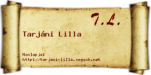 Tarjáni Lilla névjegykártya
